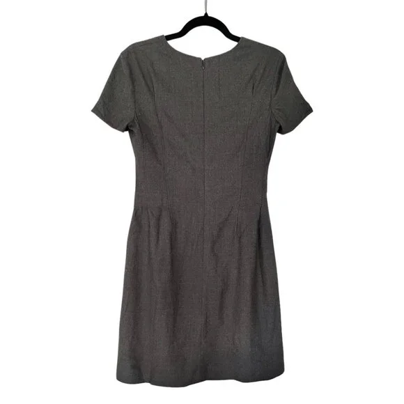 NWOT Theory Wool Corset Tee Dress in Dark Charcoal, Size 4 - Picture 5 of 7